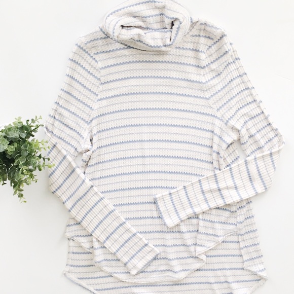 Free People Tops - Free People Ribbed Waffle Turtleneck Tee